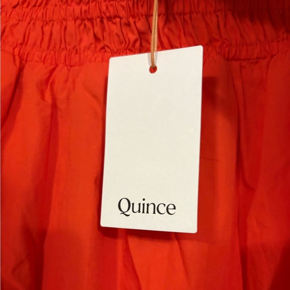 Quince 100% Organic Cotton Poplin Tiered Maxi Skirt In Vermilion Red - Picture 11 of 12